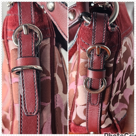 Coach Chelsea Optic Signature Logo Suede/Leather Trim Handbag - Picture 4 of 16